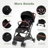BABY JOY Lightweight Baby Stroller, Compact Toddler Travel Stroller for Airplane, Infant Stroller w/ 5-Point Harness, Adjustable Backrest/Footrest/Canopy, Storage Basket, Easy One-Hand Fold (Black) view 2