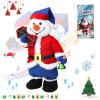 Humor Ted Jumping Singing Dancing Snowman Santa Plush Toys,Funny Novelty Electric Snowman Stuffed Animals Animated Christmas Plush Toy White Elephant Gifts 2025 Xmas Gift for Kids,15" view 1