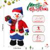 Humor Ted Jumping Singing Dancing Snowman Santa Plush Toys,Funny Novelty Electric Snowman Stuffed Animals Animated Christmas Plush Toy White Elephant Gifts 2025 Xmas Gift for Kids,15" view 2
