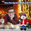 Humor Ted Jumping Singing Dancing Snowman Santa Plush Toys,Funny Novelty Electric Snowman Stuffed Animals Animated Christmas Plush Toy White Elephant Gifts 2025 Xmas Gift for Kids,15" view 4