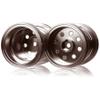 TOOMOD Aluminum WR02 Wheel Hub Rims for Tamiya WR-02 / G6-01 / Konghead Automobile 1/10 RC Big Tire Model Car Upgrades Parts Brown view 1