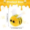 30 Pcs Felt Bees for Crafts Mini Bee Plush Decor Small Wool Felt Bumble Bee Plush Mini Cute Bumble Bee for Bee Gender Reveal Decorations Clothing Hat Gift DIY Crafts view 2