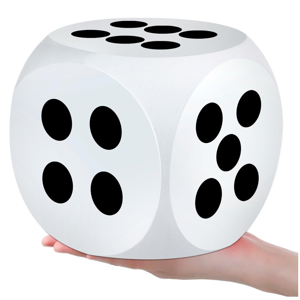 6 Inches Large Foam Dice, Big Educational Giant Dice, Eva Foam Jumbo Dices for Game Nights and Learning Sessions, 1PCS