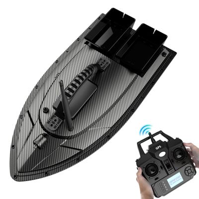 Zunate RC Fishing Bait Boat with for Pools and Lakes, 1.5Kg Loading 500M Remote Control Fishing Boat Double Motor, Dual Bait, Automatic , Auto Return