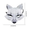 Aiffort 1Pcs Halloween Fox Mask Funny Fox Mask for Halloween Easter Carnival Christmas Masquerade Costume Party Cosplay Props (White) view 4