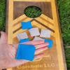 2 inch Blue and Grey Replacement Bags Two inch Cornhole Bags mini Bean Bag toss view 2