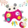 SURDOTE Ladybug Baby Light Up Toys with Rattle Led Light Music, Interactive Educational Fine Motor Development Toy for 3-6-12-18-24 Months Baby Toddler - Red view 1