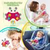 SURDOTE Ladybug Baby Light Up Toys with Rattle Led Light Music, Interactive Educational Fine Motor Development Toy for 3-6-12-18-24 Months Baby Toddler - Red view 2