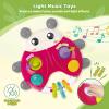 SURDOTE Ladybug Baby Light Up Toys with Rattle Led Light Music, Interactive Educational Fine Motor Development Toy for 3-6-12-18-24 Months Baby Toddler - Red view 3