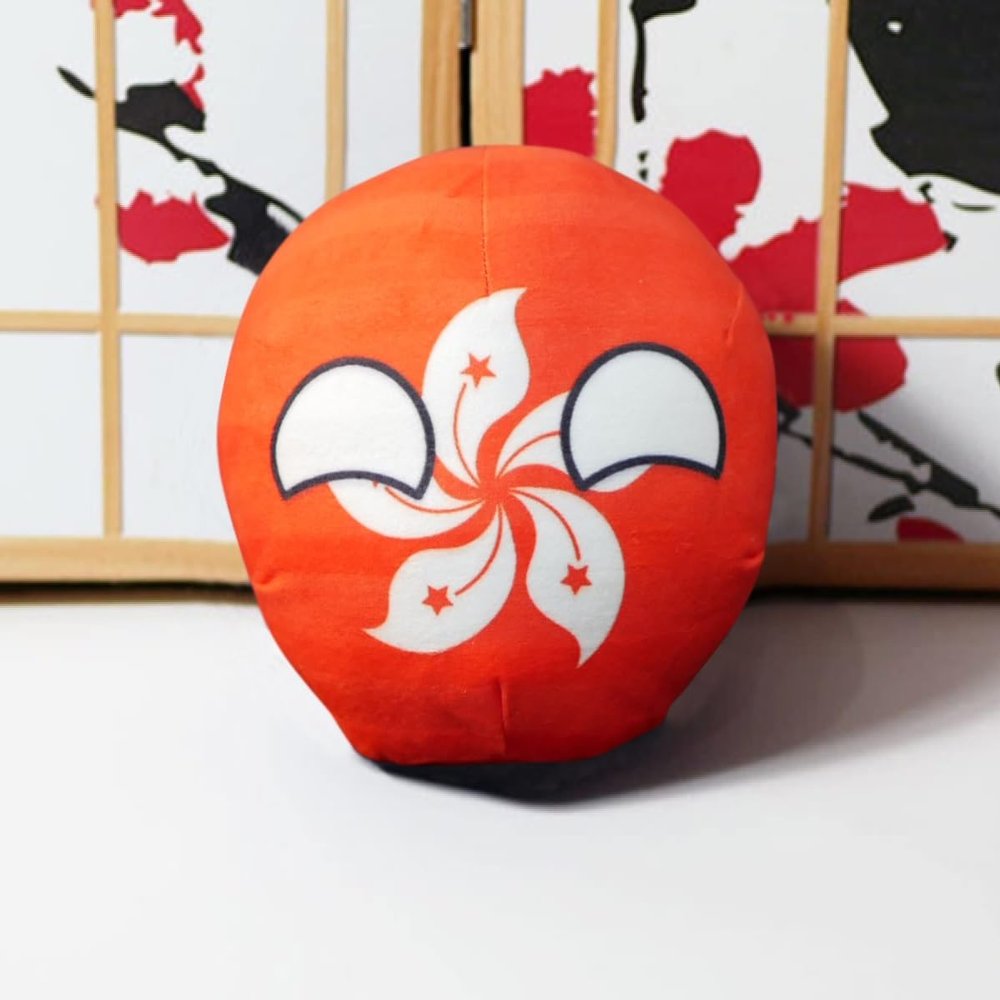 GANGKJDS 20cm 9cm Poland Ball Country Ball Mexico, UK, Chile, Canada, Poland Country Ball Festival Gift, Country Ball, National Flag Decoration(Hong Kong,20cm)