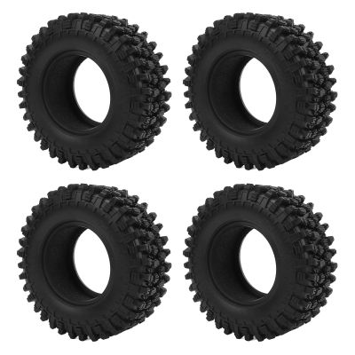 4Pcs 2.6 inch RC Crawler Tires, Rubber Tyre Set, Rubber Wheel Tire for SCX10 1/10 RC Crawler, Mud Slingers Tires, Rock Climbing Tyres Foam Inserts