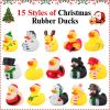 30 Pcs Christmas Rubber Ducks, 2 Sets of Christmas Duck in 2 Inch Holiday Rubber Ducks Bath Toys Duckies Party Favors Stocking Stuffers for Kids Boys Girls view 2