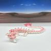 3D Printed Dragon, Articulated Dragon Toy, 12" White and Pink Cherry Blossom Dragon, Fidget ADHD Autism Toy, Executive Desk Toy D016-DR view 3