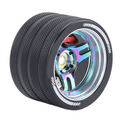 Aluminum Alloy RC Hand Wheel with Simulated Disc Brake Design, Suitable for SANWA MT41/MT51/M17 Series, FUTABA 4PX/7PX/10PX Series, NB4 Series (Colorful)