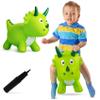 VangeBow Dinosaur Bouncy Animal for Toddlers 3+, Ride On Dinosaur Hopper Toys for 3+ Year Old Girl Boy Kid First Birthday Gift, Outdoor Indoor Triceratops Hopping Horse Bouncer (Pump Included) view 1
