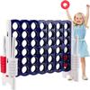 HOMGX 4-Point Giant Game Set, Family Outdoor Courtyard Game, w/ 42 Giant Rings and Quick Release Sliders, Plastic Quadruple Chess Set for Children and Adults view 1