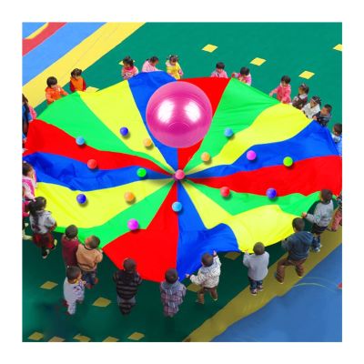 DJFKDYHPE Play Parachute Nursery Outdoor Activities, Hand-Eye Coordination Training Parachute Games, Preschool Puzzle Games Parachute(9m/29.5ft)