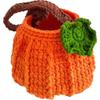 Haiyou Crochet Pumpkin Handbag, Handmade Knitted Trick or Bag Wool Knitting Cute Halloween Bucket Bag Crochet Purse Halloween Spooky Party Gift Candy Bag view 1