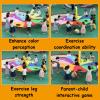 DJFKDYHPE Whack-a-Mole Game, Nursery Agility Training Rainbow Umbrella with Holes, Indoor & Outdoor Parachute Games Parachute(4m/13.1ft) view 3