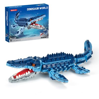 805 Pcs Mosasaur Dinosaurs Building Set,Sea Creatures Creativit Model Building Kit,STEM Dinosaur World Park Building Toy,DIY Functional Sea Scene Display,Christmas Birthday Gifts for Boys,Teens,Adults