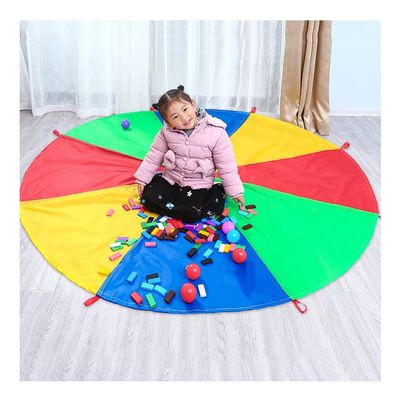 DJFKDYHPE Play Parachute Kids Outdoor Games, Nursery Physical Training Play Parachute Games, Resistant Play Parachute for 3-6 Years Old(2m/6.5ft)