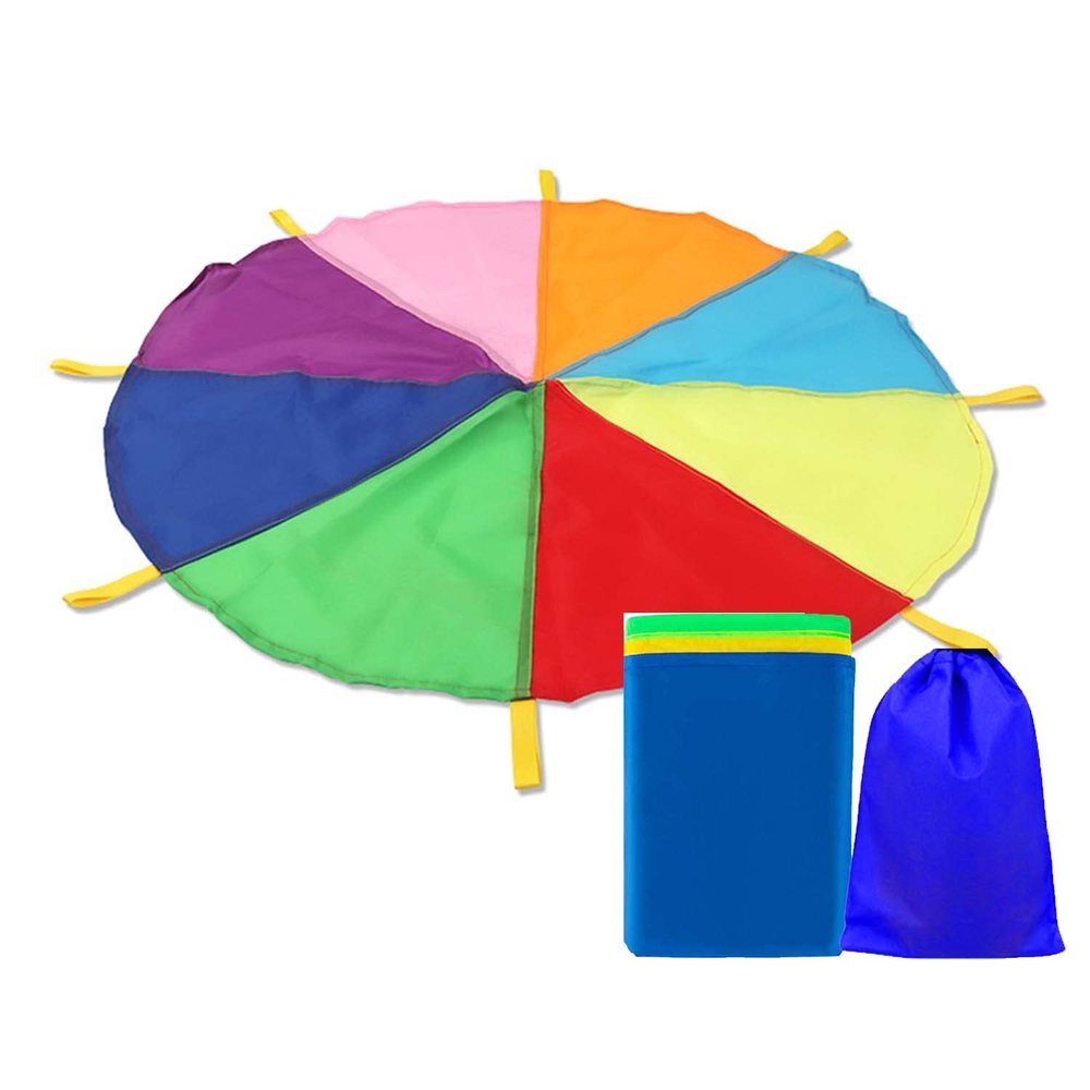 DJFKDYHPE Play Parachute Kids Outdoor Activities, Parachute Games for Home/Nursery, Nursery Physical Training Aids(2m/6.5ft)