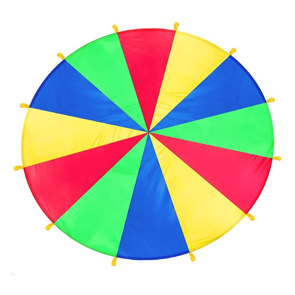 DJFKDYHPE Play Parachute Sensory Game for Kids, 10-100 People Cooperative Play Parachute Game, Body Coordination Training Parachute(9m/29.5ft)
