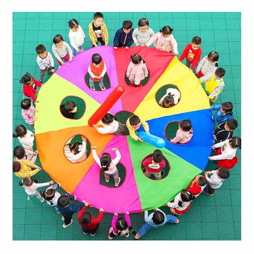 DJFKDYHPE Play Parachute Whack-a-mole Games, Agility & Coordination Training Games, Nursery Outdoor Activities Parachute(3m/9.8ft)