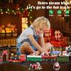 Doloowee Christmas Train Toy with Lights and Sounds, Train Carriages and Tracks for Toddlers 3-5, Birthday Party Favors and Christmas Stocking Stuffers view 4