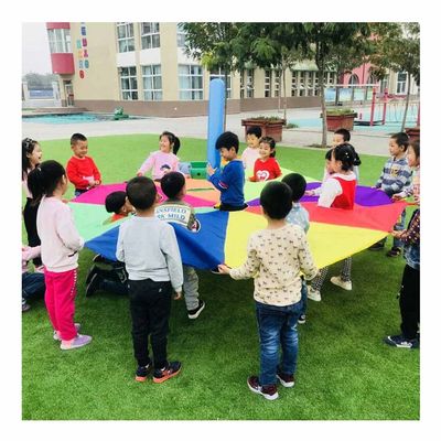 DJFKDYHPE Play Parachute Whack-a-mole Game, Rainbow Parachute Sensory Game, Nursery Outdoor Activity Game Parachute(6m/19.6ft)