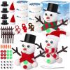 GYGOT 6 Pack Christmas Crafts for Kids,Build a Snowman Kit,Christmas Stocking Stuffers for Girls, Boys,Modeling Clay DIY for Holiday Activities view 1