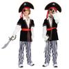 9 PCS Pirate Costume Kids Coat Pants Hat with Accessories Deluxe Set for Party Cosplay 10-11 Years view 2