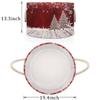 Christmas Coffee Tree Large Round Storage Basket Xmas Snowflakes Collapsible Circle Storage Bin Foldable Laundry Hamper With Handle for Kids Toy Girls Boy Room Nursery Storage Organizer Decorative view 3