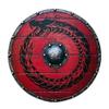 24-Inch Medieval Viking Shield  Handcrafted Wooden Round Shield with Intricate Dragon Design | Ideal for Historical Reenactments, Cosplay & LARP Battles view 1