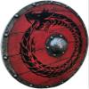 24-Inch Medieval Viking Shield  Handcrafted Wooden Round Shield with Intricate Dragon Design | Ideal for Historical Reenactments, Cosplay & LARP Battles view 2