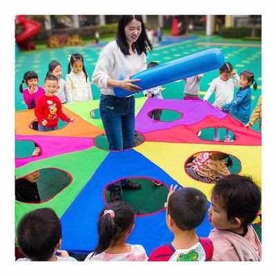 DJFKDYHPE Play Parachute Whack-a-mole Games, School Sports Day Fun Games, Parachute Games for Outdoor Activities Parachute(3m/9.8ft)