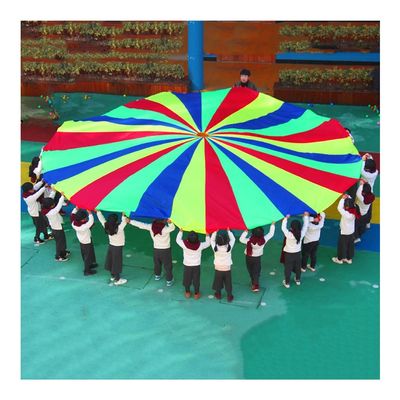 DJFKDYHPE Play Parachute Kids Party Games, 10-100 People Cooperative Play Parachute Game, 10-100 People Teamwork Game(5m/16.4ft)