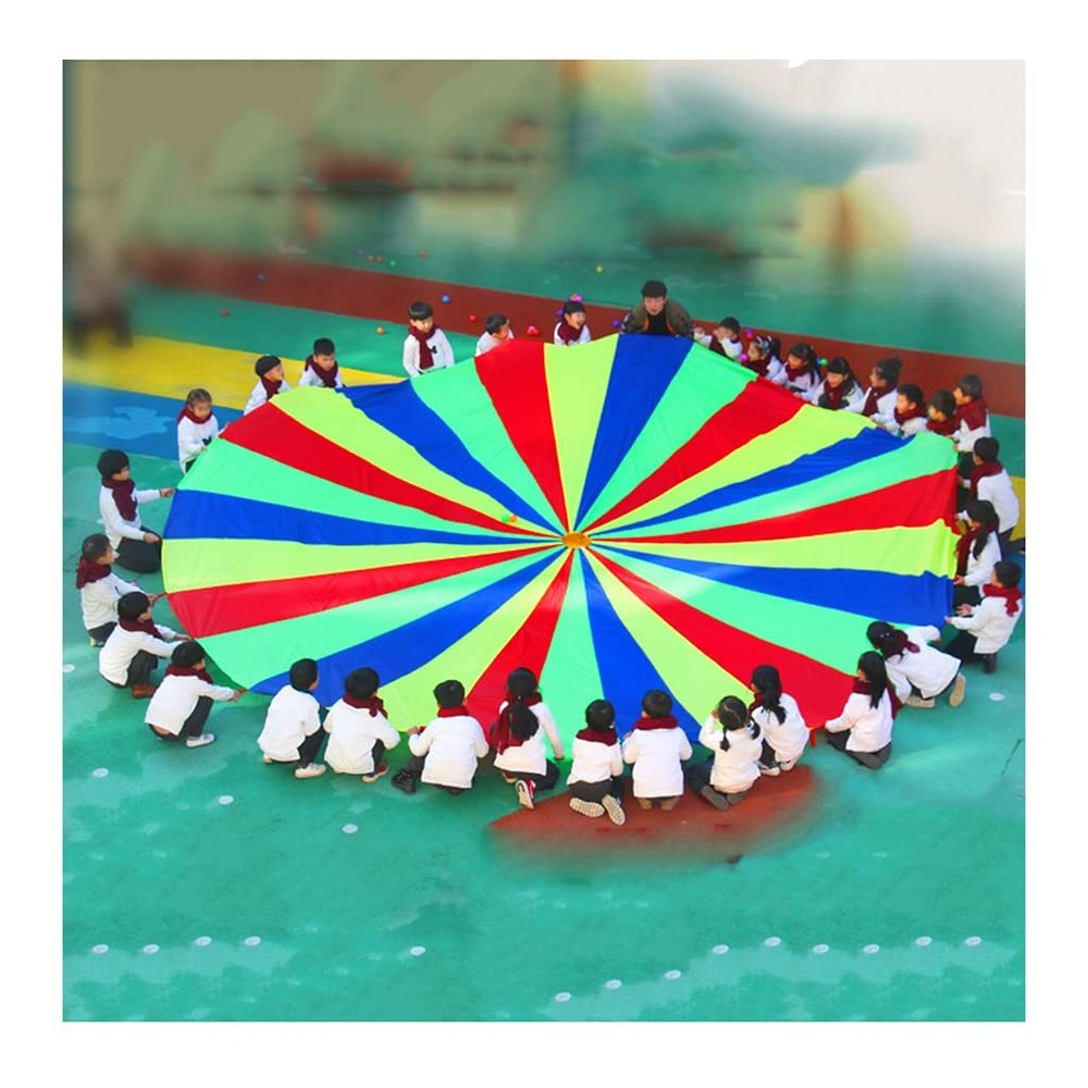 DJFKDYHPE Play Parachute Kids Outdoor Activities, Nursery Outdoor Activities Play Parachute Games, Body Coordination Training(6m/19.6ft)