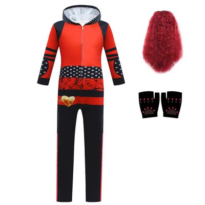 ZIVANTO Girls Princess Rise Red Jumpsuit Bodysuit Party Outfits Birthday Playwear