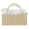 HBlife Baby Diaper Caddy Organizer, Paper Rope Storage Baskets Nursery Bin with Removable Divider, Portable Car Organizer for Diapers, Baby Shower Gifts, Newborn Essentials Must Haves view 1