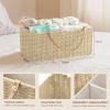 HBlife Baby Diaper Caddy Organizer, Paper Rope Storage Baskets Nursery Bin with Removable Divider, Portable Car Organizer for Diapers, Baby Shower Gifts, Newborn Essentials Must Haves view 2