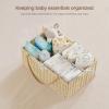 HBlife Baby Diaper Caddy Organizer, Paper Rope Storage Baskets Nursery Bin with Removable Divider, Portable Car Organizer for Diapers, Baby Shower Gifts, Newborn Essentials Must Haves view 3