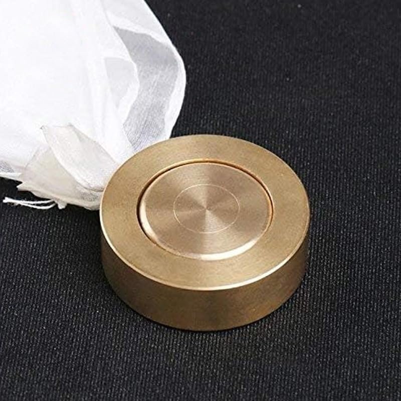 blue-ther Magic Reel Locking Device Magic Tricks Accessories Close up Comedy Illusions Stage Mentalism Props(Brass)