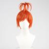 KiyaCos Short Orange Prestyled Ponytail Ahoge Women Wig Anxiety Halloween Cosplay Wigs view 2