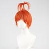 KiyaCos Short Orange Prestyled Ponytail Ahoge Women Wig Anxiety Halloween Cosplay Wigs view 3