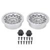 2pcs RC Wheel Rim Set, Professional Aluminum Alloy Wheel Hub for Axial SCX6 1/6 RC Car (Silver view 1