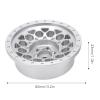 2pcs RC Wheel Rim Set, Professional Aluminum Alloy Wheel Hub for Axial SCX6 1/6 RC Car (Silver view 2