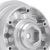 2pcs RC Wheel Rim Set, Professional Aluminum Alloy Wheel Hub for Axial SCX6 1/6 RC Car (Silver view 3