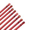8Pcs M3 Aluminum Alloy Link Rod Linkage Set, Suspension Rod Replacement Upgrade Parts for Axial SCX10 RC Crawler Car (X006R red view 3