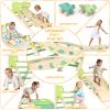 KidsBuddy Pikler Triangle Set with Cushion 9 in 1 Climbing Toys for Toddlers 1-3 Indoor Baby Climbing Gym Toddler Montessori Toys Wooden Toy with Maze Toy, Shape Sorter, Dinosaur Car view 3